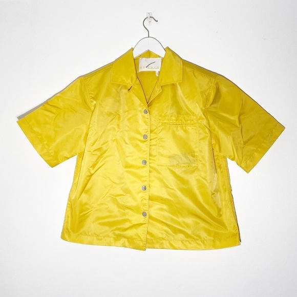 New Remain Birger Christensen Storm Shirt Jacket Yellow Size 10 - Picture 4 of 9